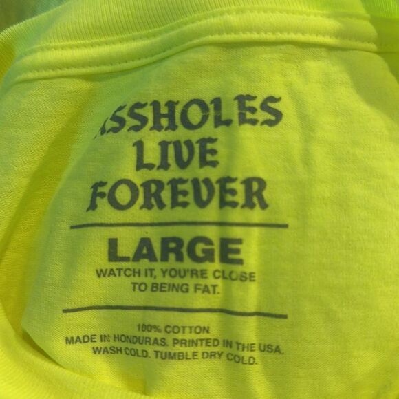 Assholes Live Forever long sleeved T-shirt L (3280)) NWOT - Picture 2 of 3